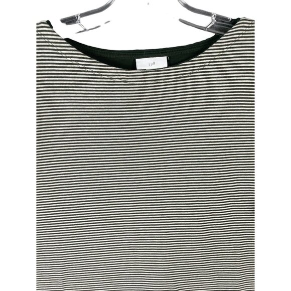 J Jill Womens Top 1X Green White Striped Layered Soft Warm Work Minimal Office - Picture 4 of 14